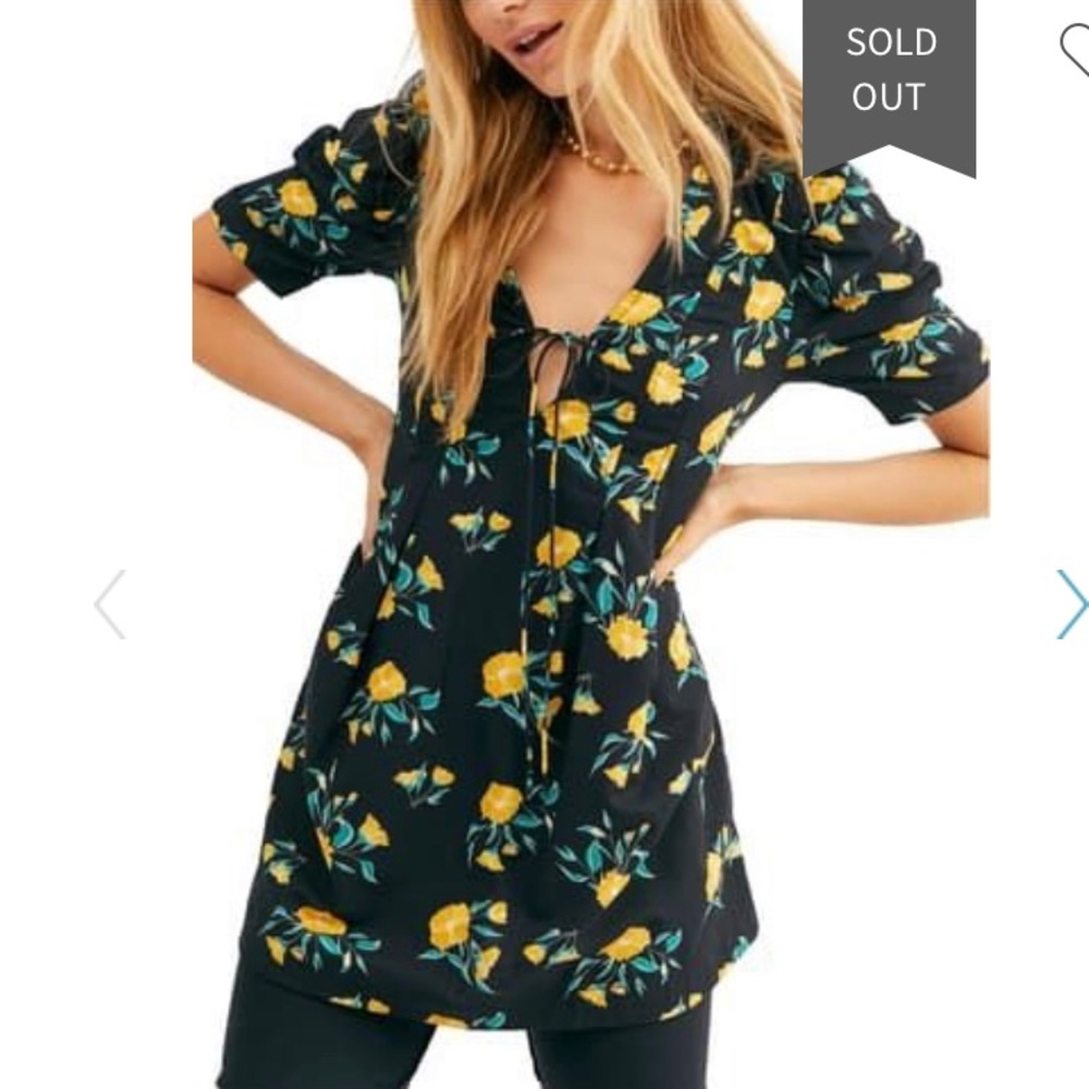 Free People Adelle Floral Tunic Dress
